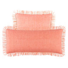 Laundered Linen Coral Decorative Pillow