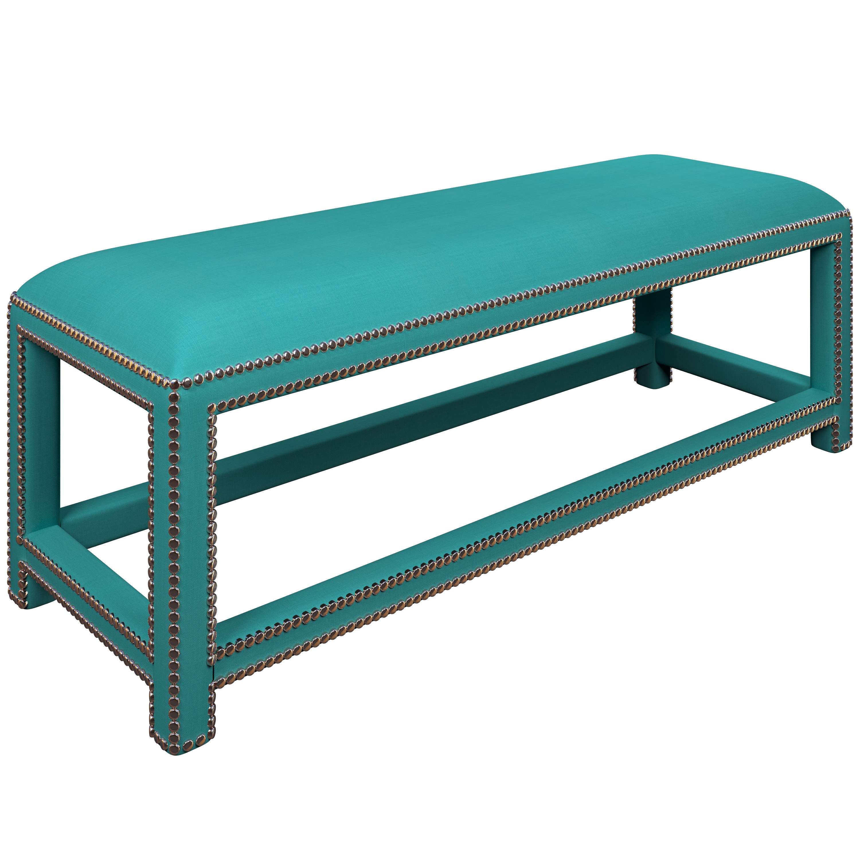 Estate Linen Turquoise Lexington Bench Furniture