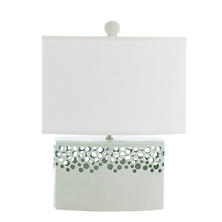 Light Celadon Lacey Brick Table Lamp
