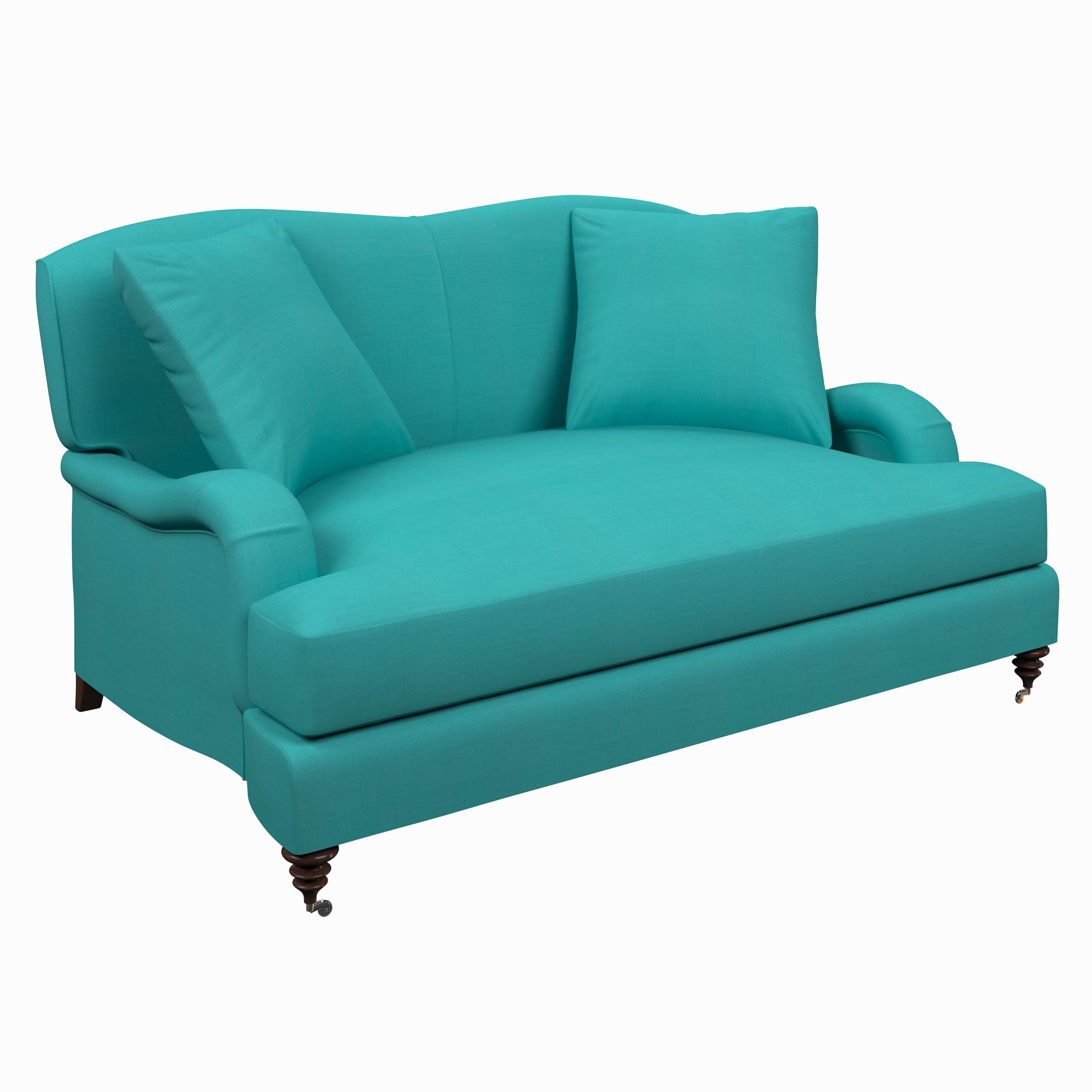 Estate Linen Turquoise Litchfield Loveseat Furniture