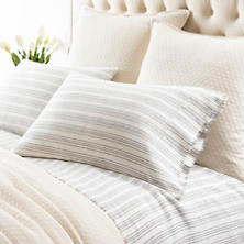 Lush Linen Stripe Charcoal Pillowcases