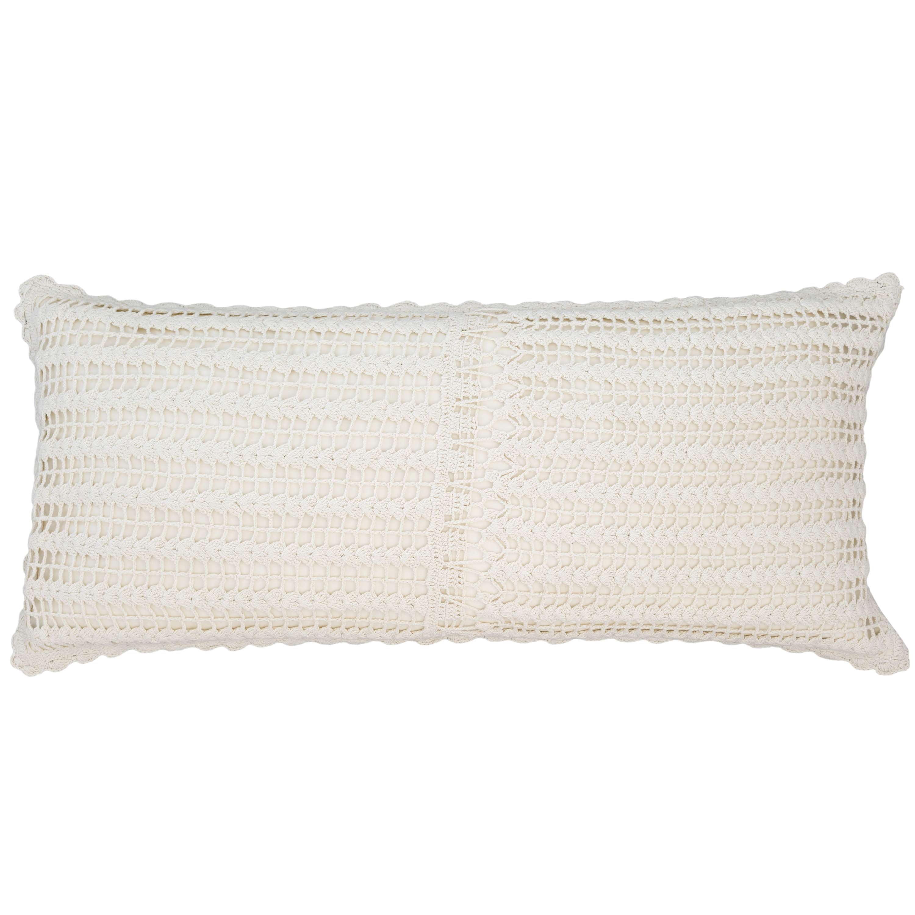 Marigot Crochet Ivory Decorative Pillow The Outlet