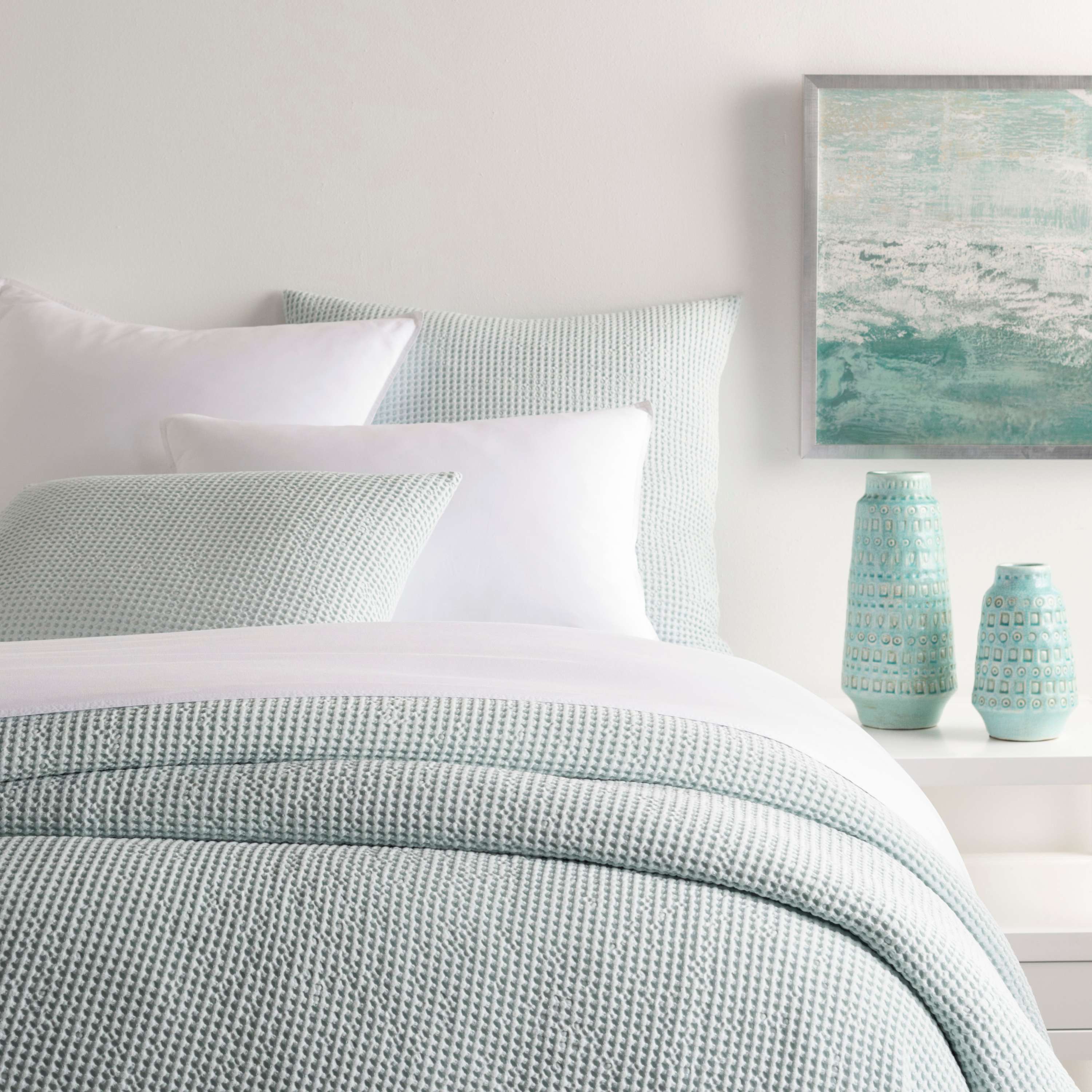 turquoise matelasse coverlet