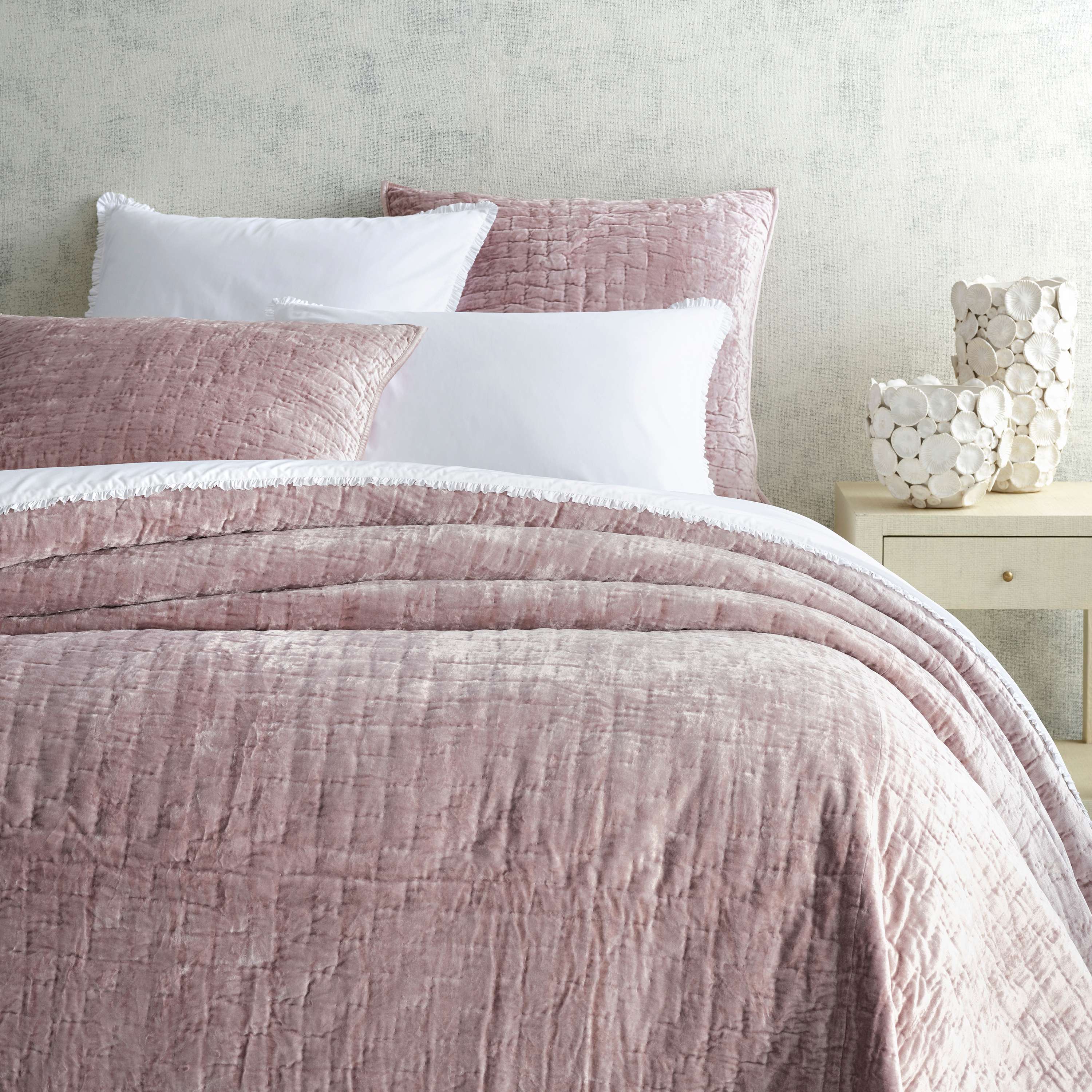 Purple Velvet Bedding Quilts Shams Pillows Annie Selke