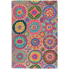 Merry Go Round Bright Micro Hooked Wool Rug