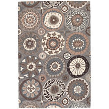 Merry Go Round Neutral Micro Hooked Wool Rug
