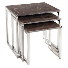 Trilogy Marble Nesting Tables/Set Of 3