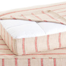 Glendale Stripe Brick/Brown Dog Bed Cover