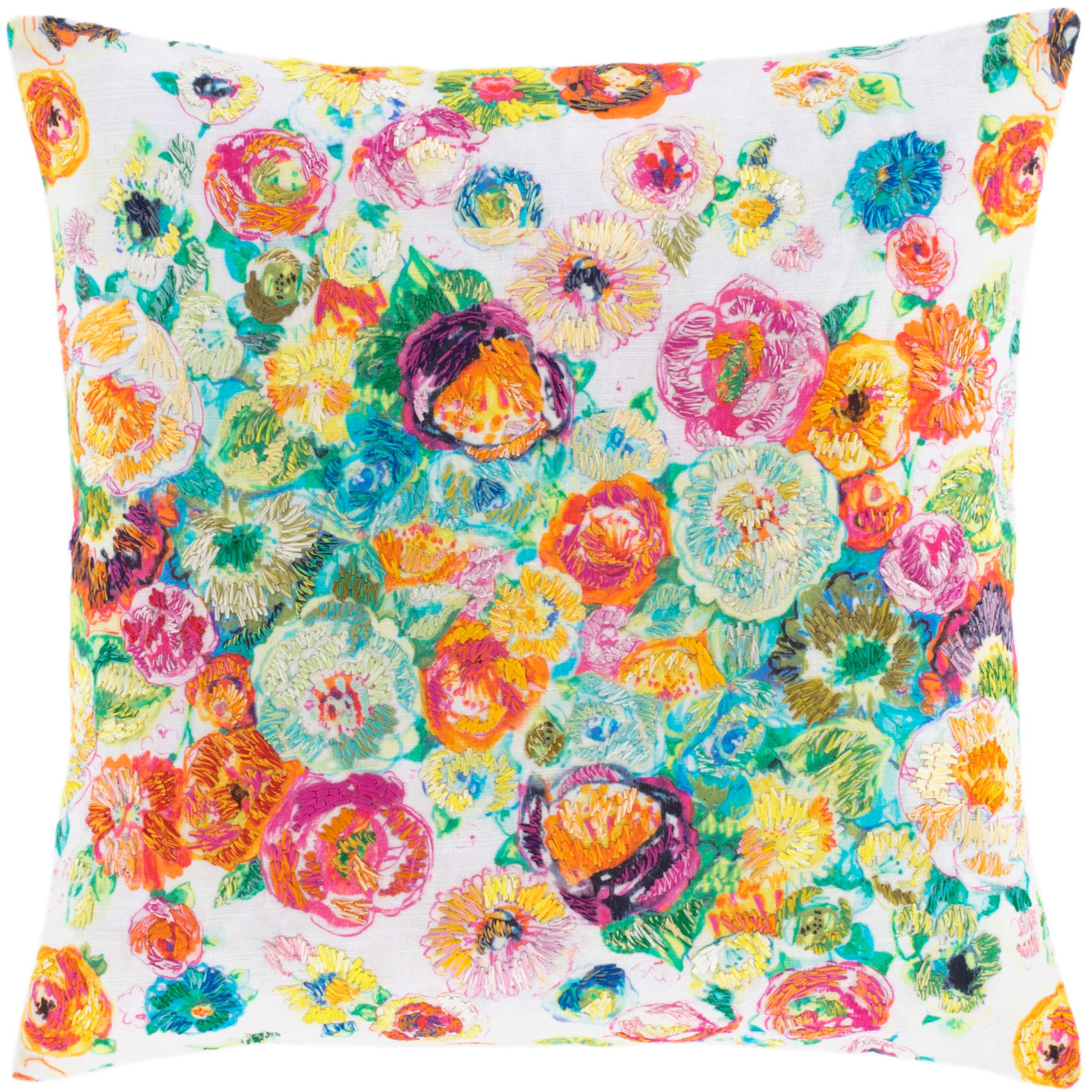 Floral Bright And Colorful Decorative Pillows Pine Cone Hill