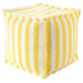 Trimaran Stripe Daffodil/White Indoor/Outdoor Mini Pouf