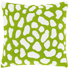 Pebbles Quilted Green Decorative Pillow