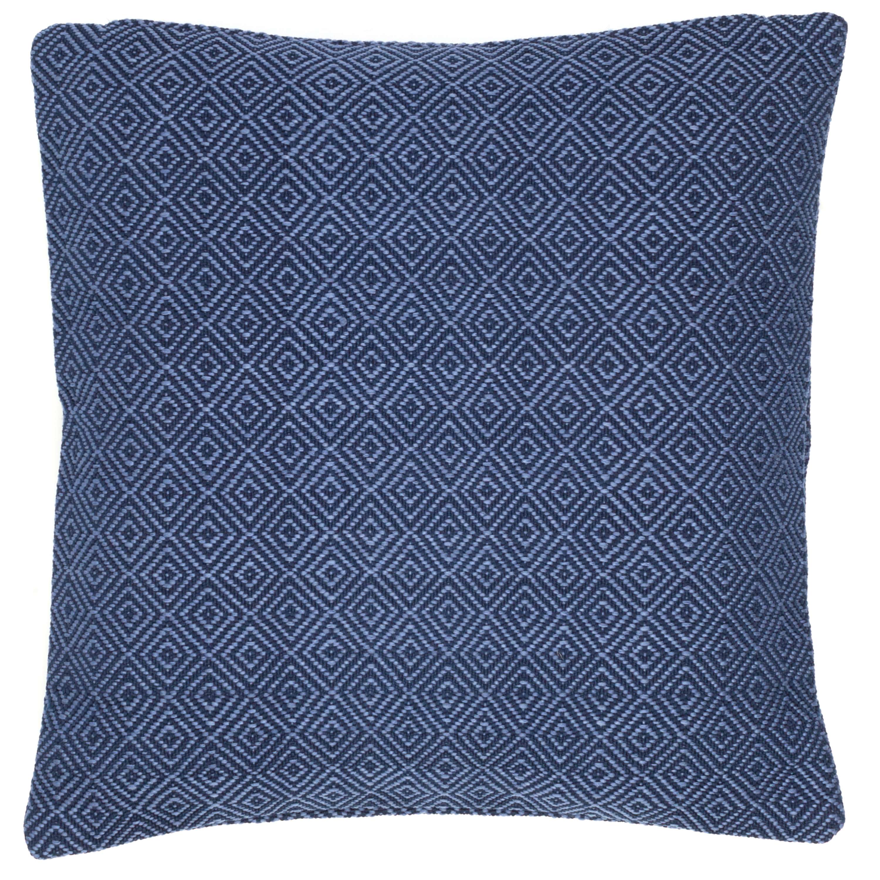 Petit Diamond Navy/Denim Indoor/Outdoor Pillow Fresh American