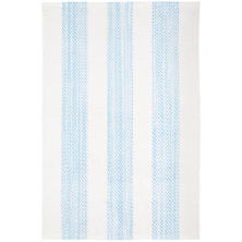 Cruise Stripe Blue Woven Cotton Rug