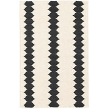 Senna Ivory/Black Woven Wool Rug