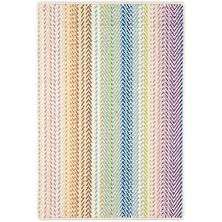 Rainbow Chevron Multi Woven Wool Rug