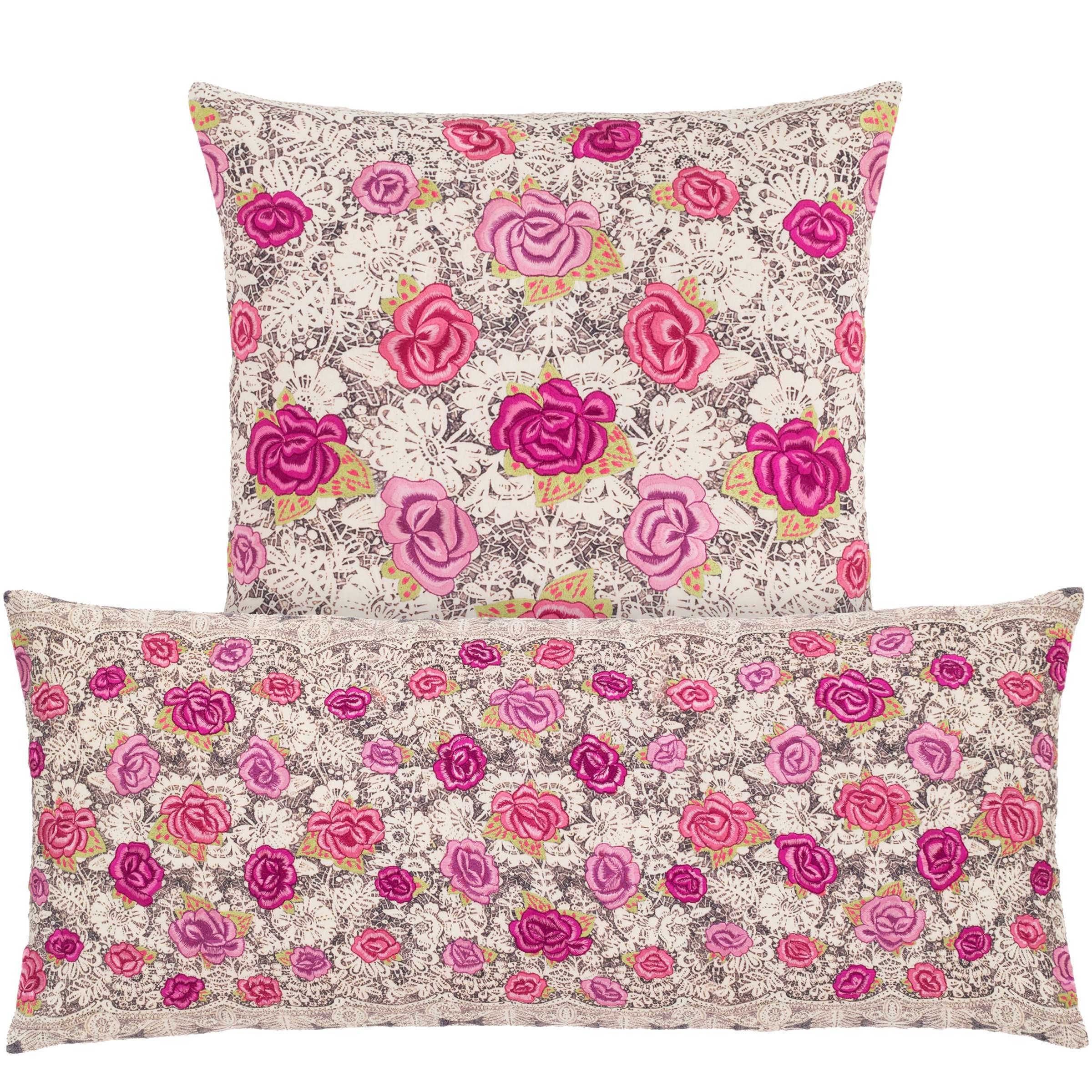 Floral Bright And Colorful Decorative Pillows Pine Cone Hill