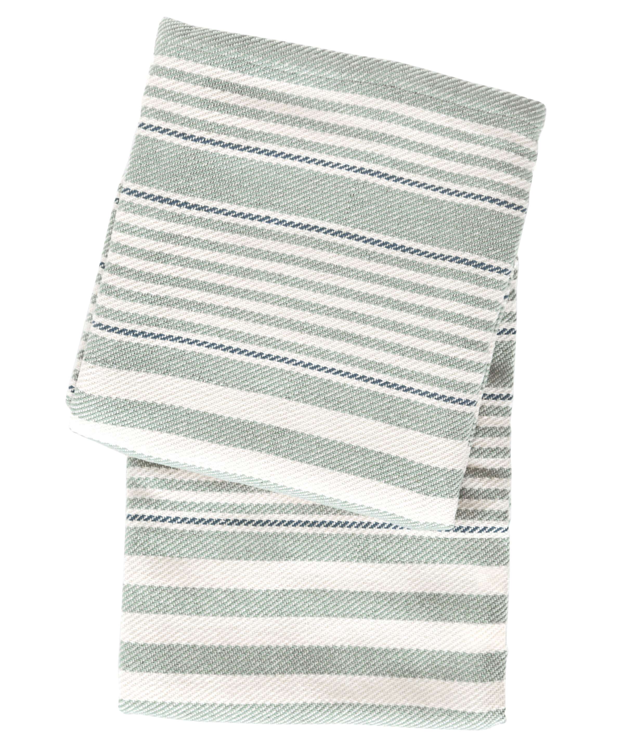Rugby Stripe Light Blue Woven Cotton Throw Dash & Albert
