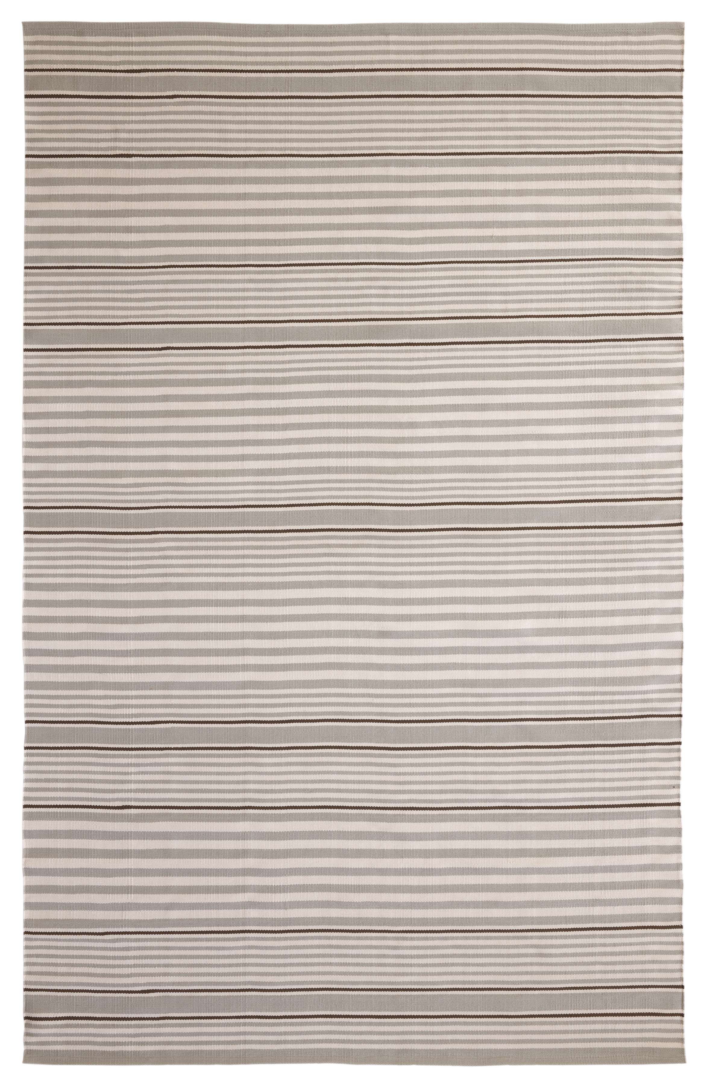 Rugby Stripe Platinum Indoor/Outdoor Rug Dash & Albert