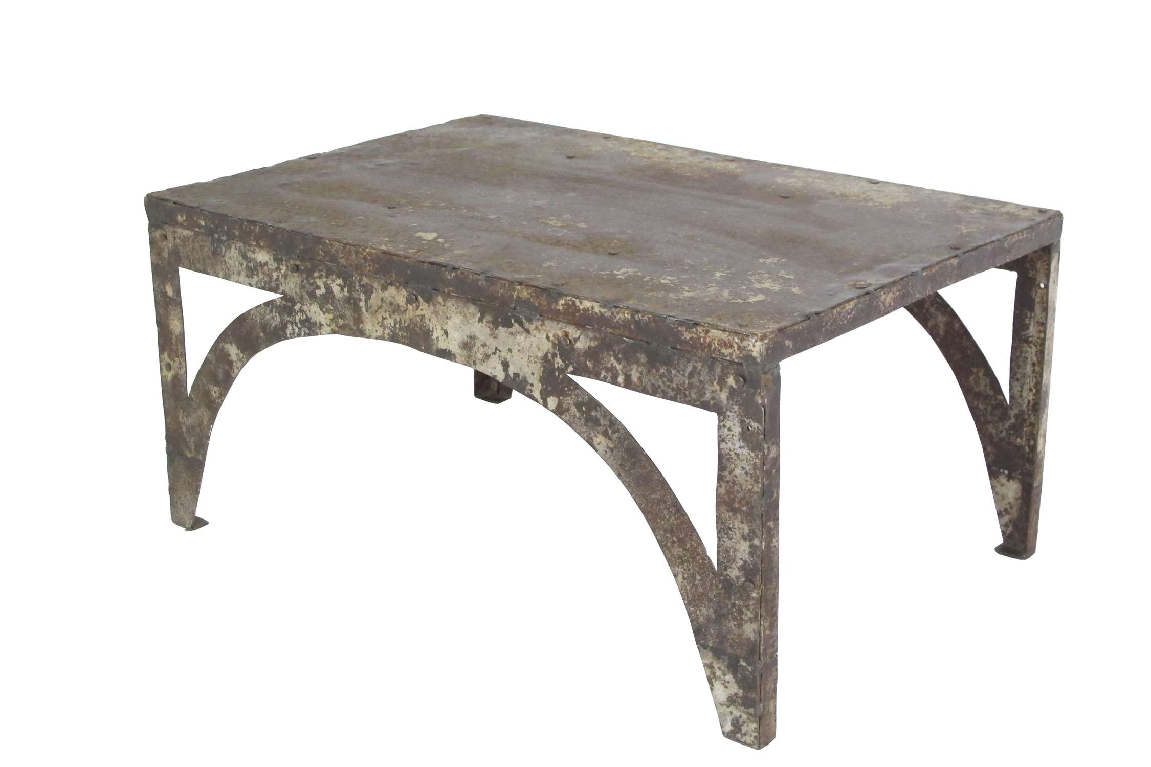 Rustic Reclaimed Metal Coffee Table Furniture