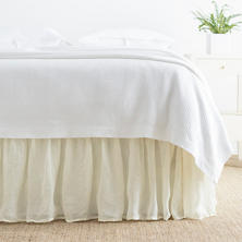 Savannah Linen Gauze Ivory Bed Skirt