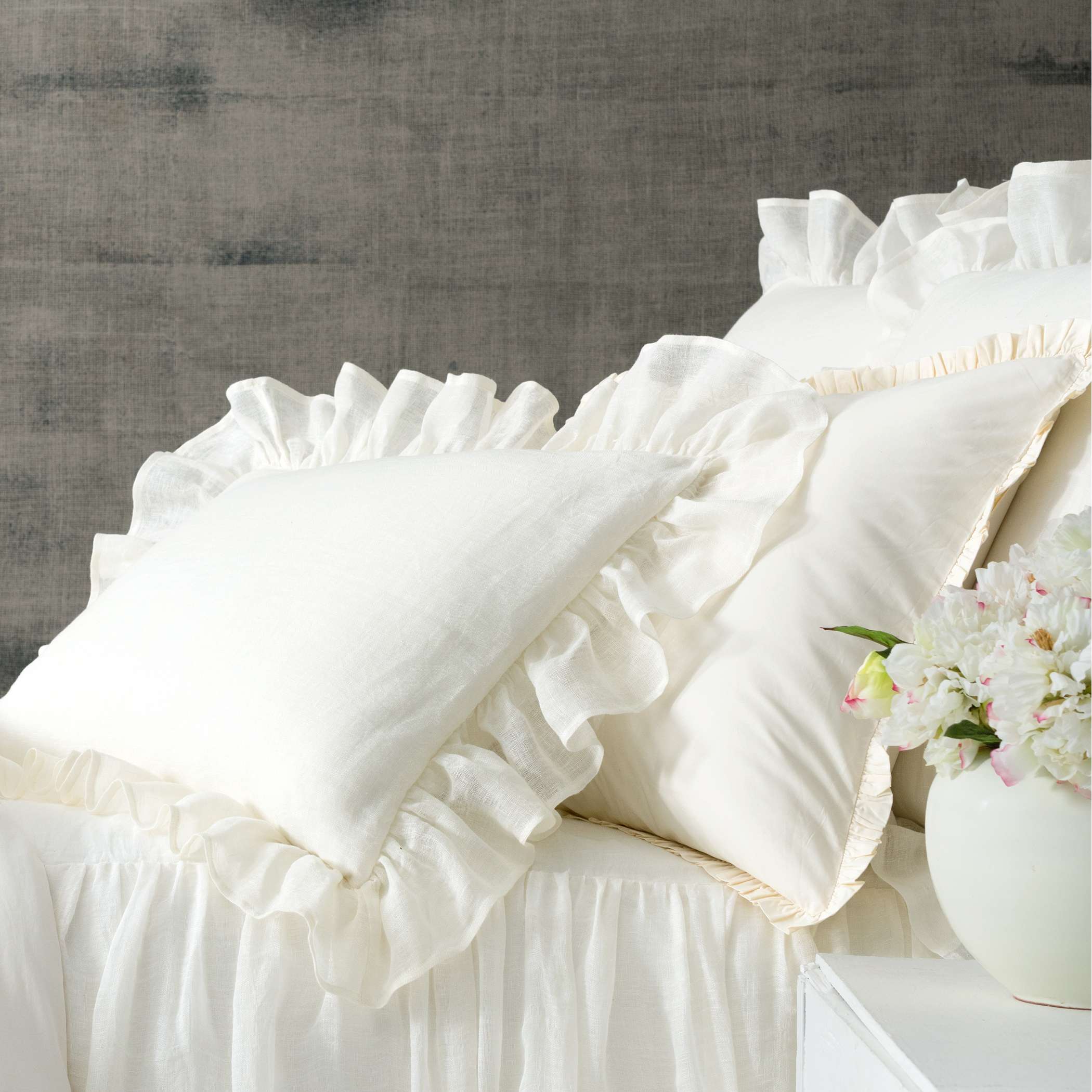Savannah Linen Gauze Ivory Sham Pine Cone Hill
