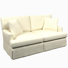Estate Linen Ivory Saybrook 2 Seater Slipcovered Sofa