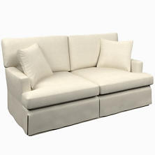 Estate Linen Pearl Grey Saybrook 2 Seater Slipcovered Sofa