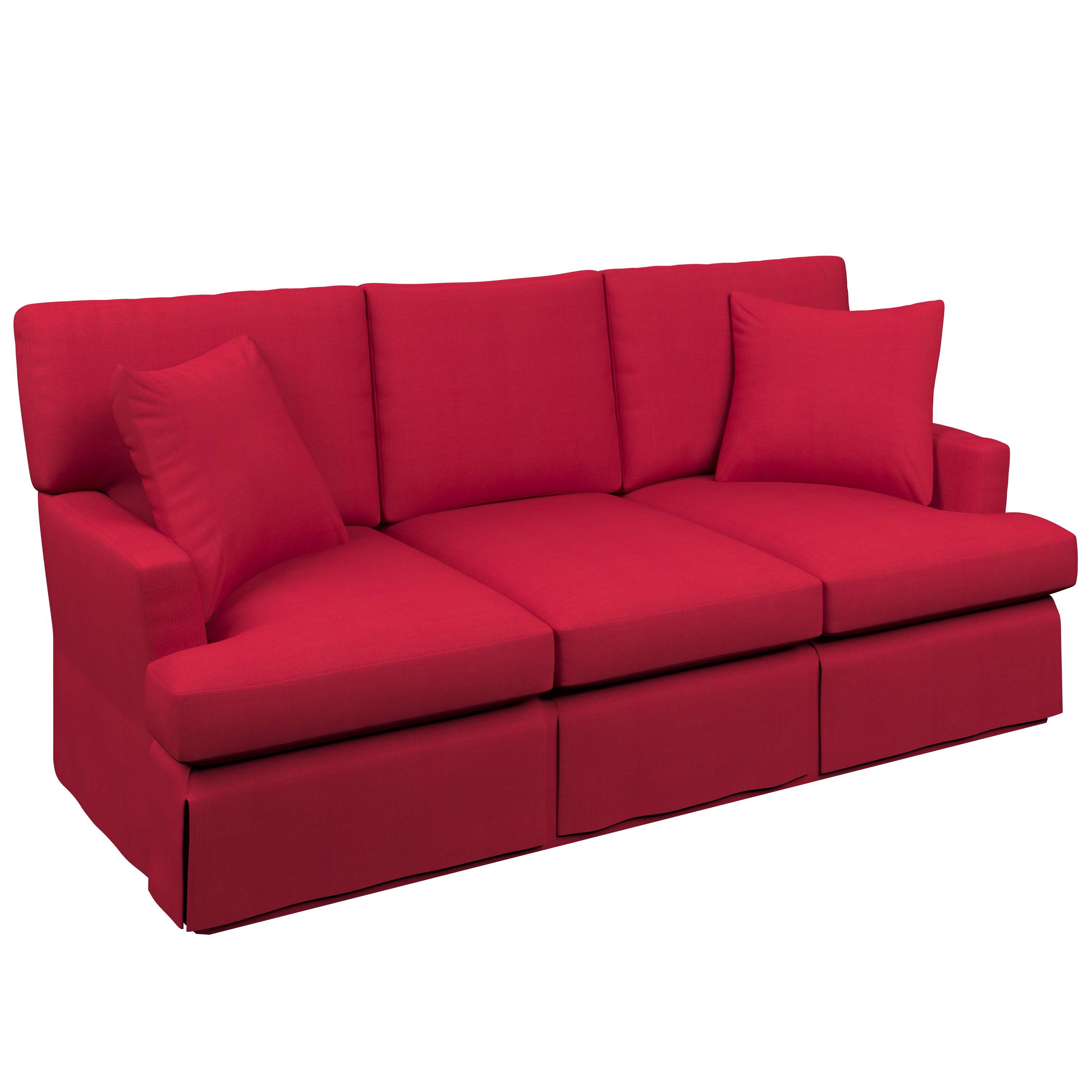 Estate Linen Red Saybrook 3 Seater Slipcovered Sofa | Furniture