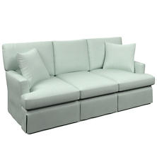 Estate Linen Powder Blue Saybrook 3 Seater Slipcovered Sofa