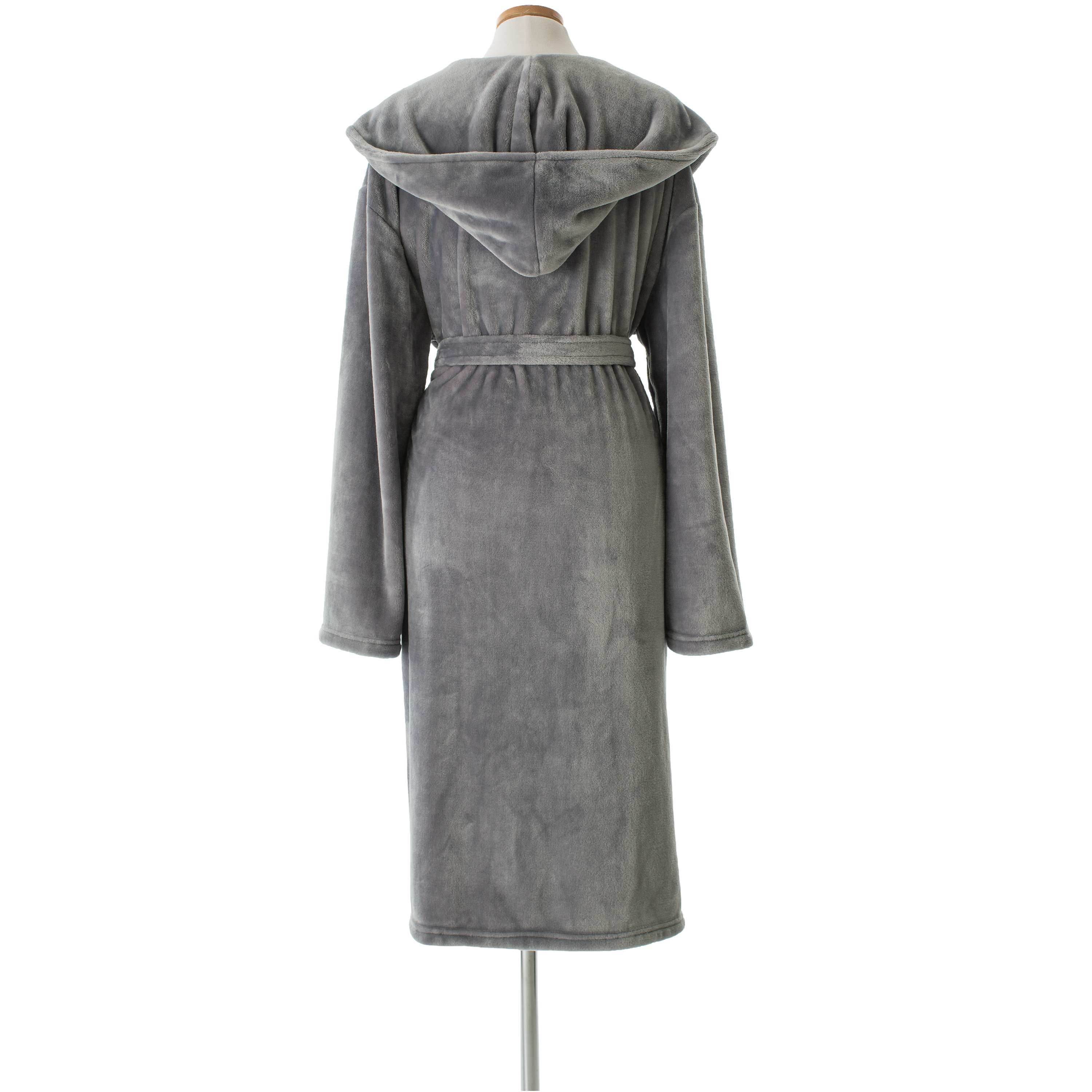 Annie Selke - Holiday18_Digital - Selke Fleece Greylac Hooded Robe