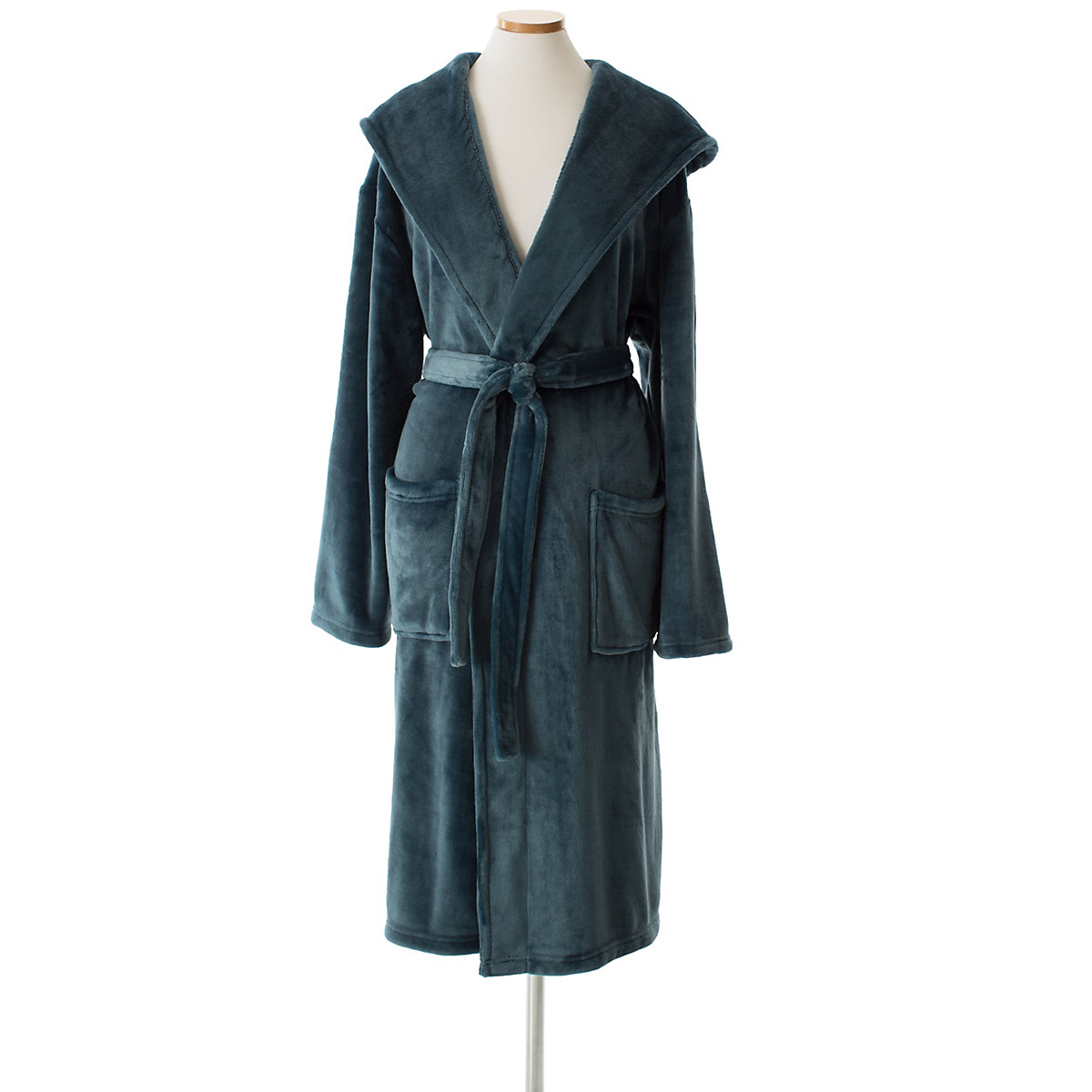 Selke Fleece Juniper Hooded Robe | Pine Cone Hill