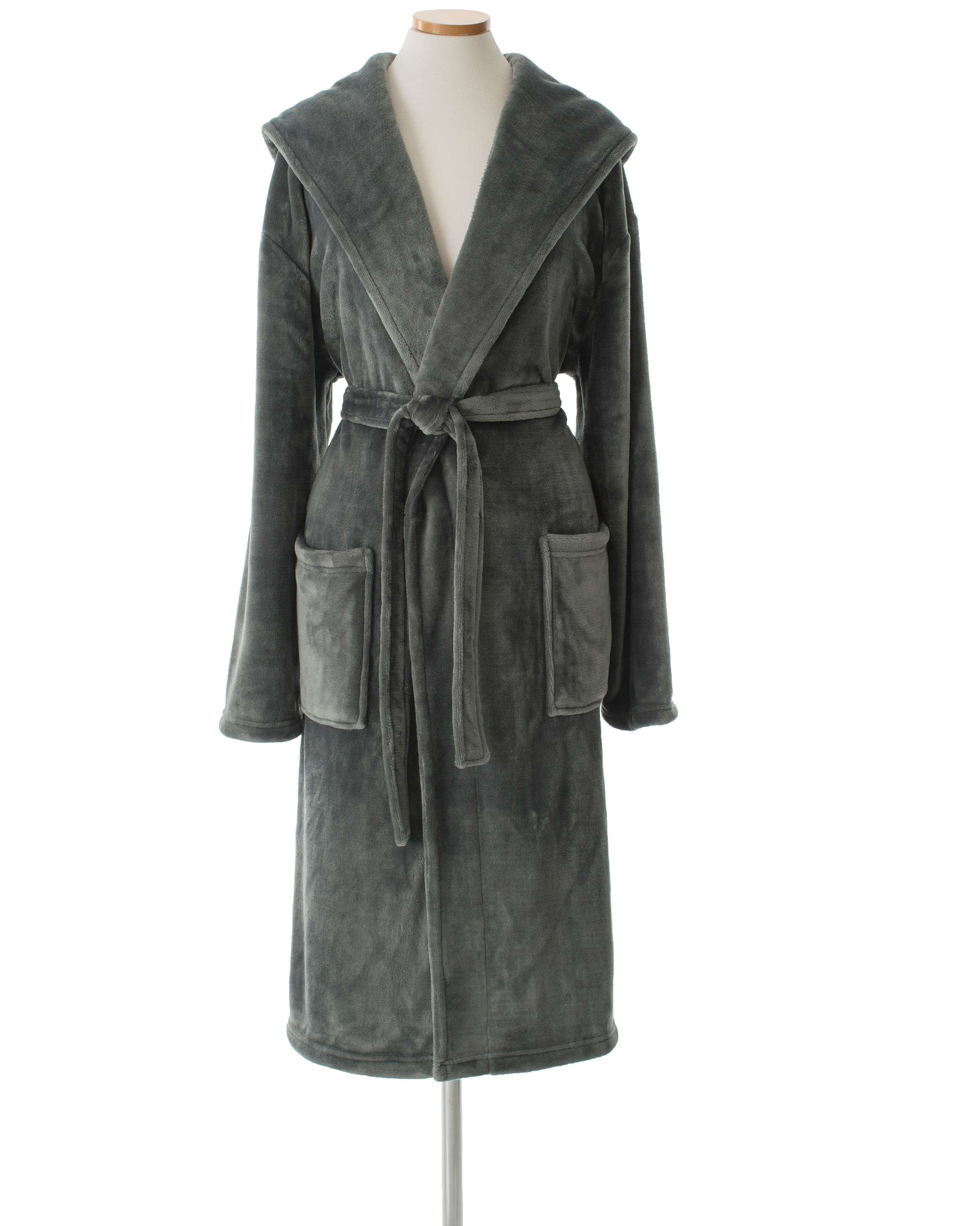 Selke Fleece Shale Hooded Robe | Pine Cone Hill