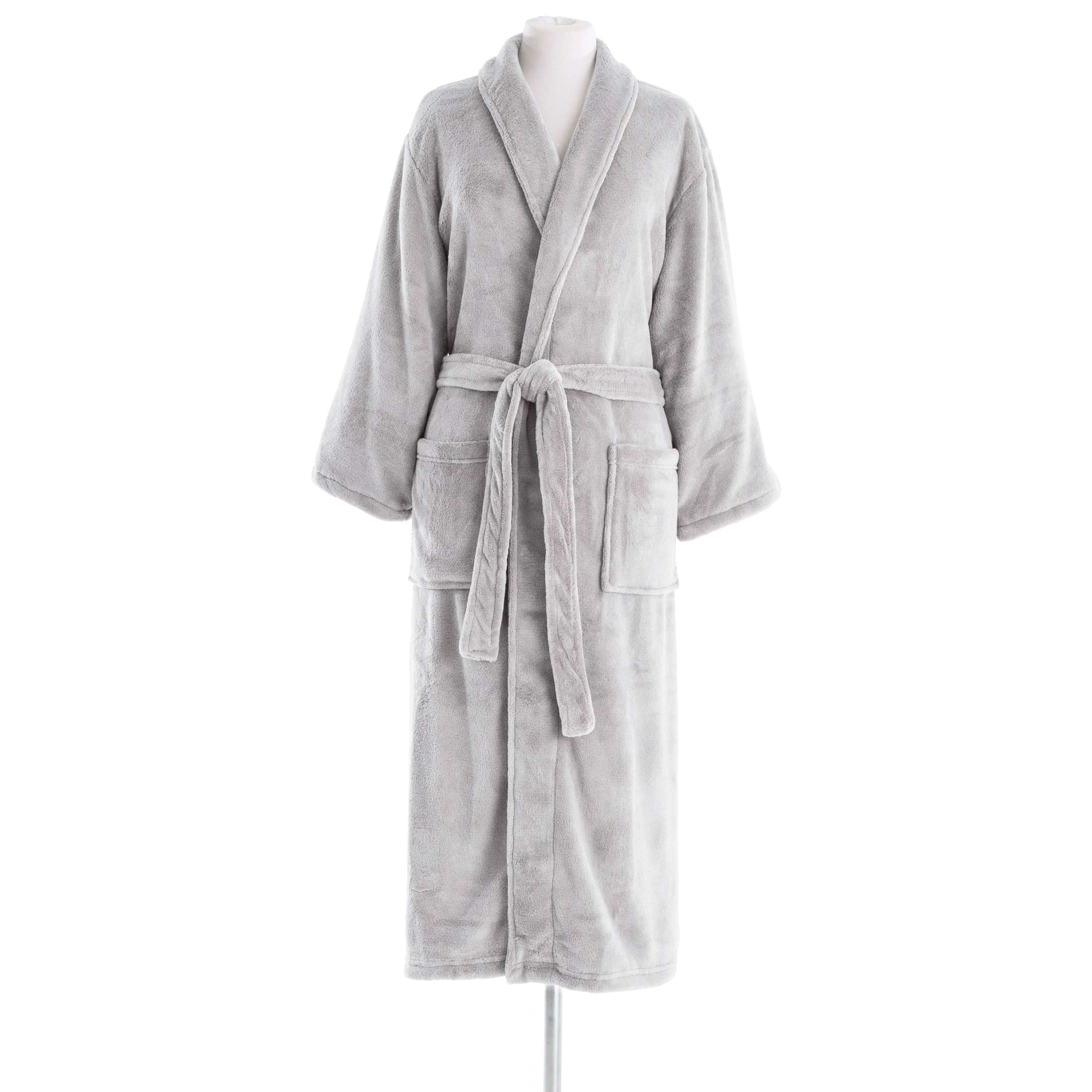 Sheepy Fleece Dove Grey Robe Pine Cone Hill