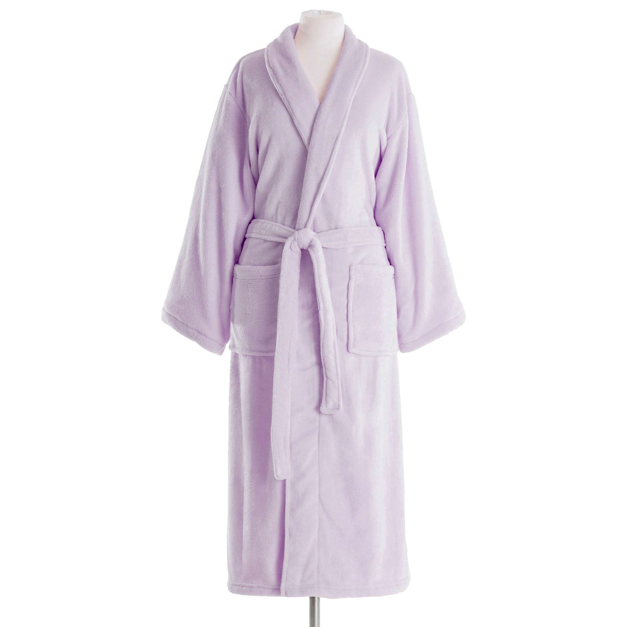 Sheepy Fleece Pale Lilac Robe The Outlet