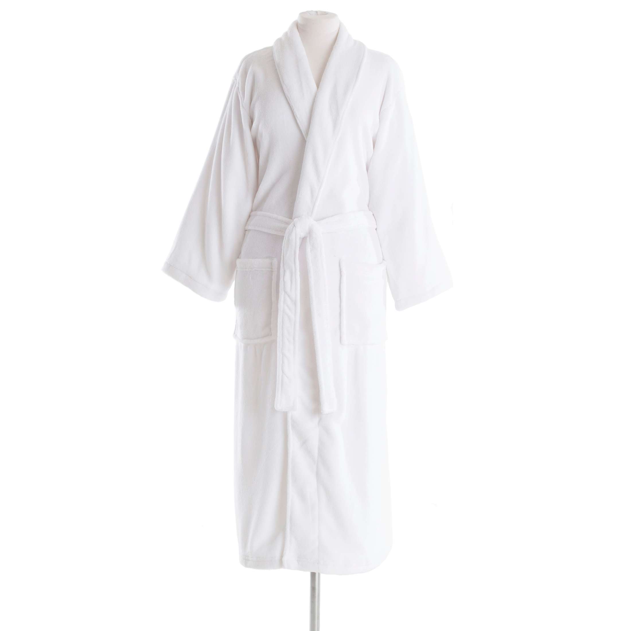 white fleece dressing gowns