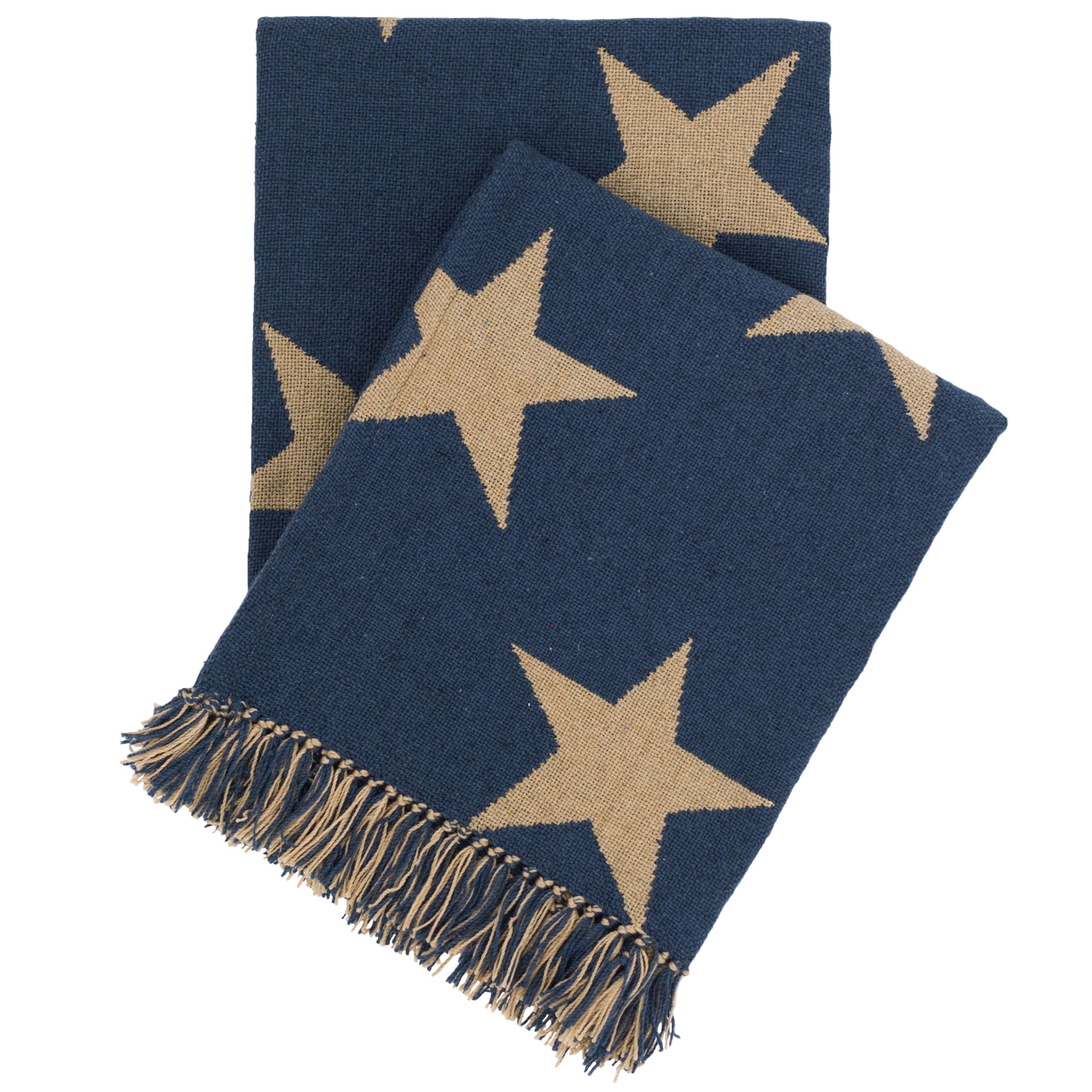 Star Navy/Camel Indoor/Outdoor Throw The Outlet
