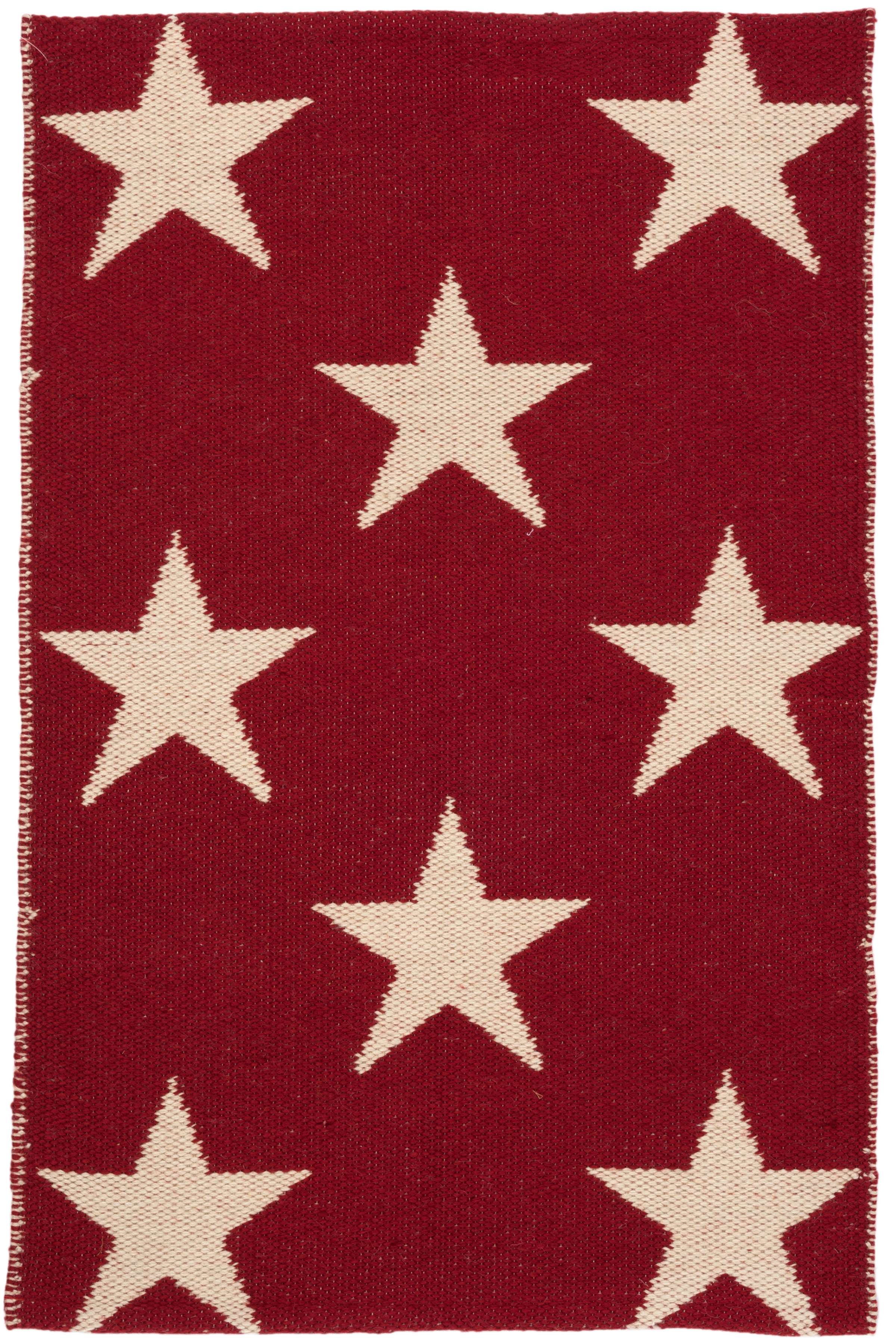 Star Red/Ivory Indoor/Outdoor Rug The Outlet