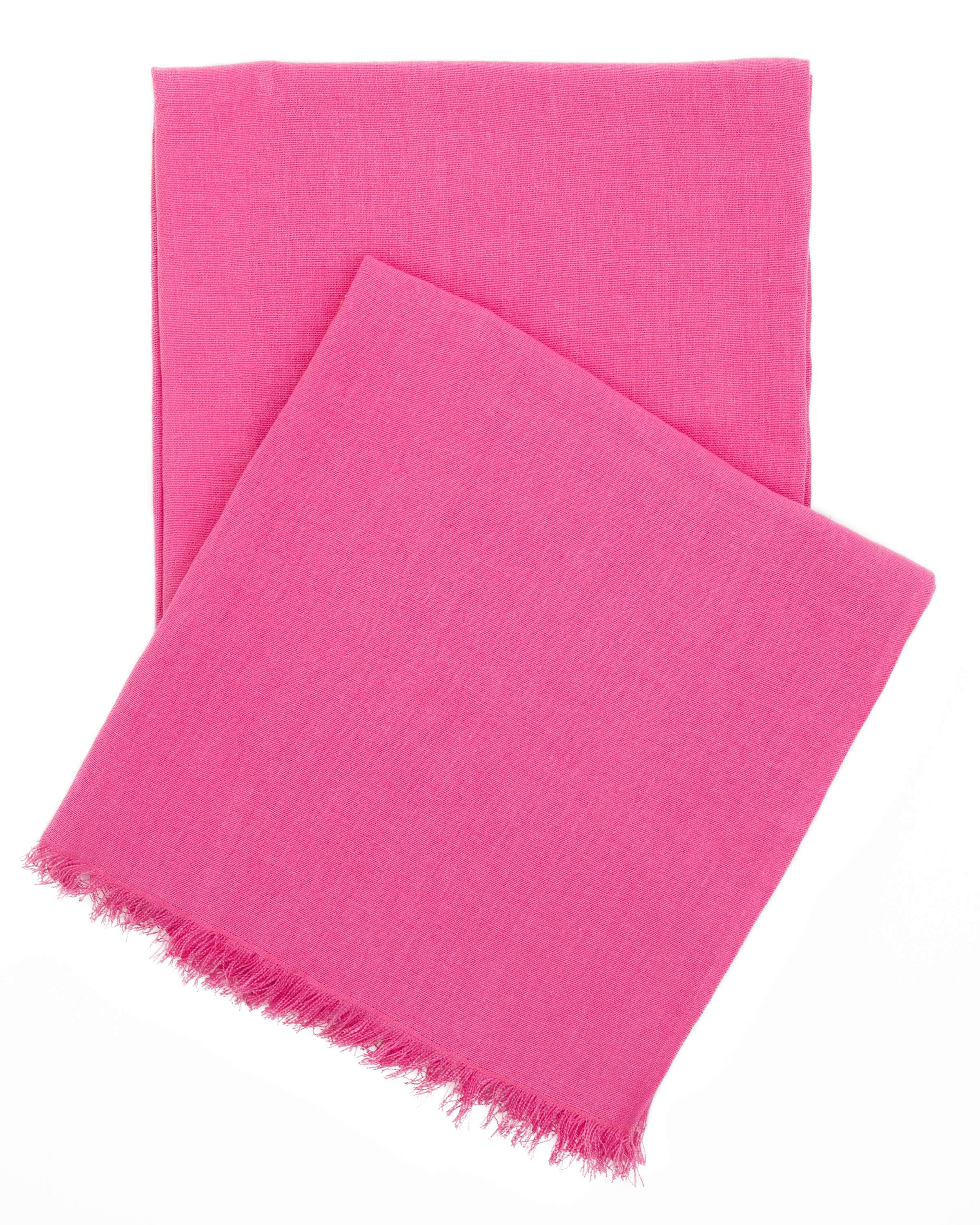 Stone Washed Linen Fuchsia Throw | Pine Cone Hill