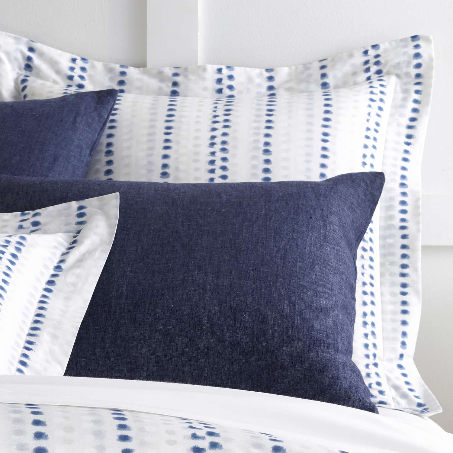 Stone Washed Linen Indigo Sham Pine Cone Hill