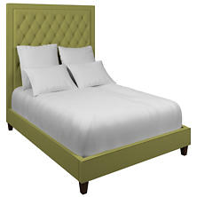 Estate Linen Green Stonington Tufted Bed