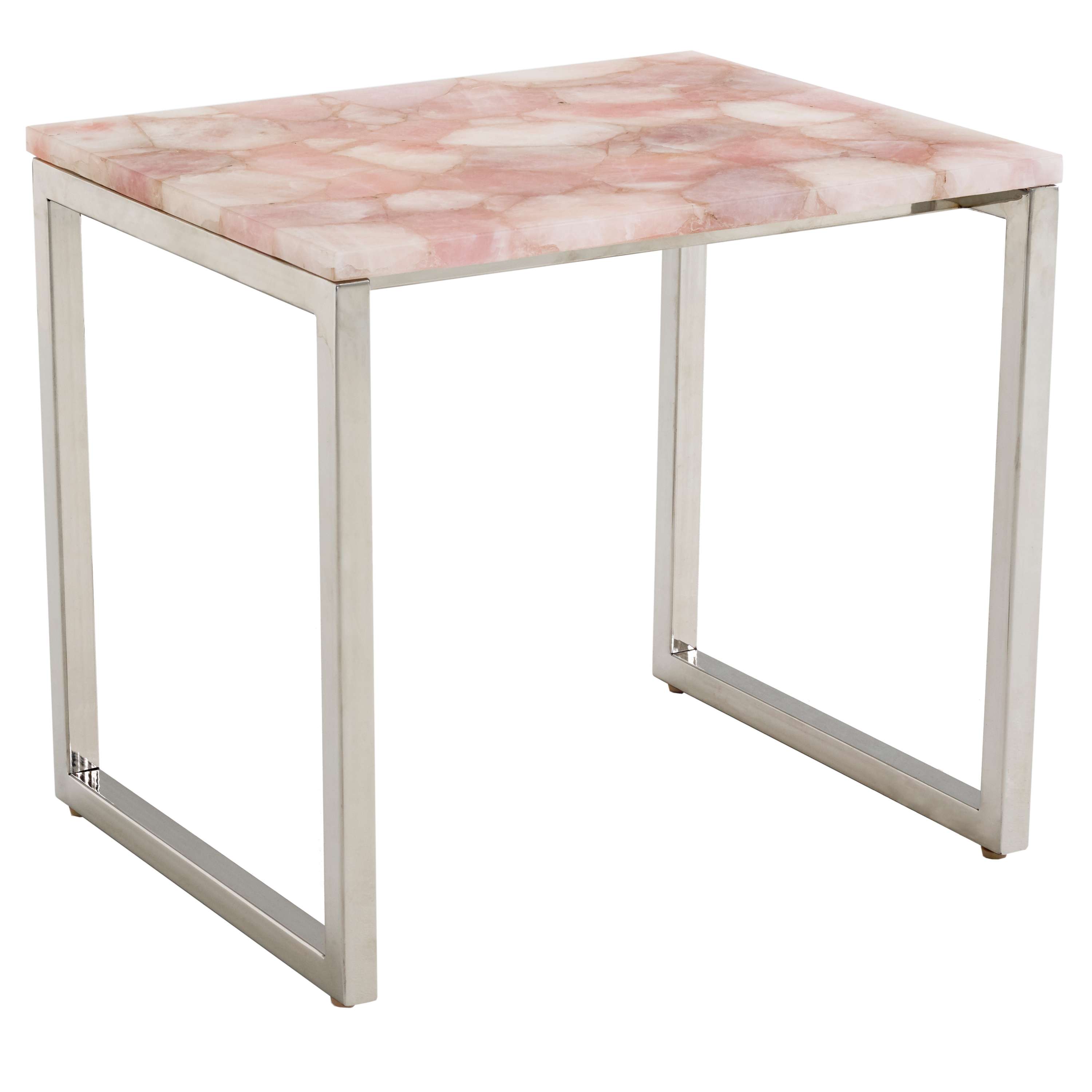 Rose Quartz Geode Table