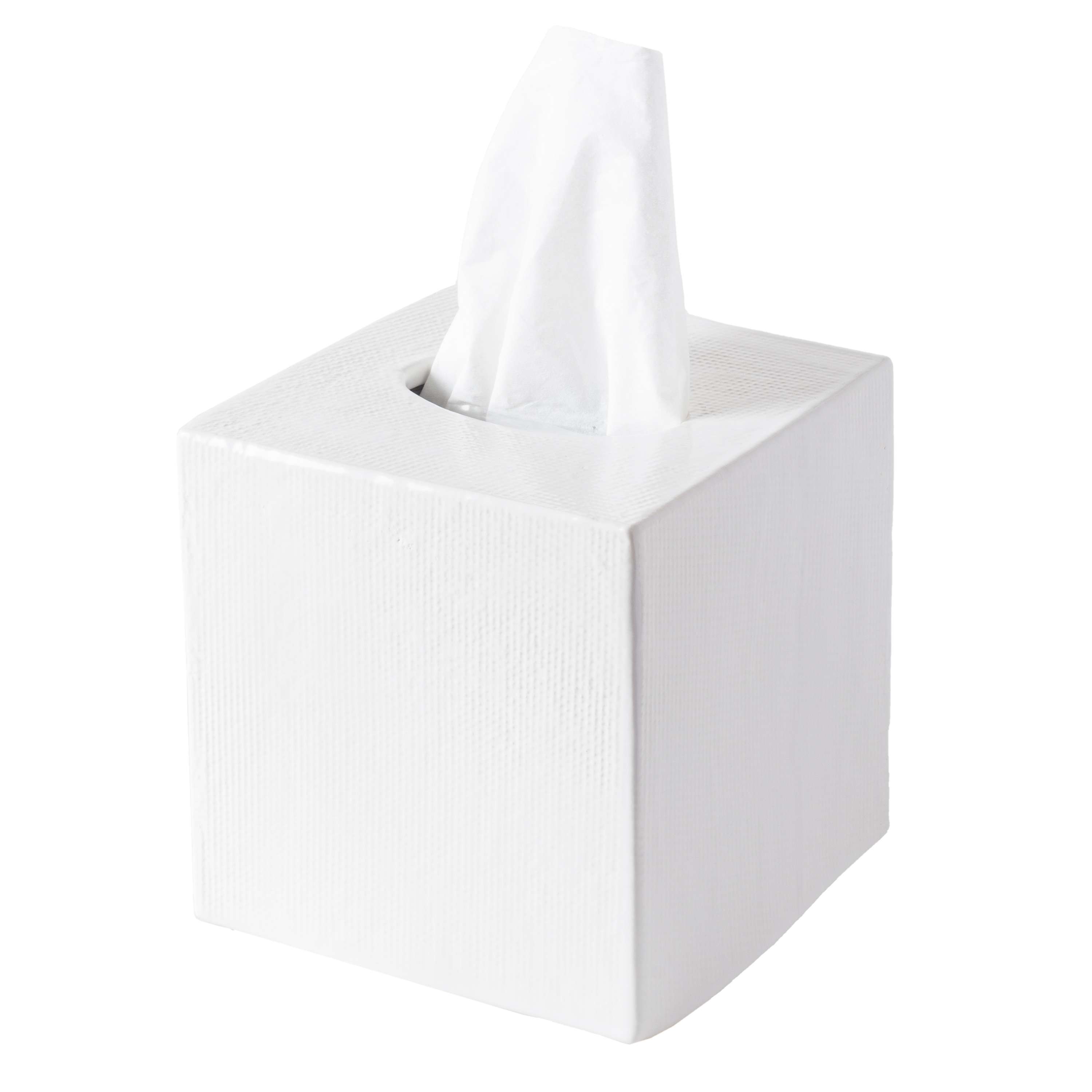 burlap tissue box cover