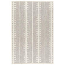 Tailor Stripe Platinum Woven Wool Rug