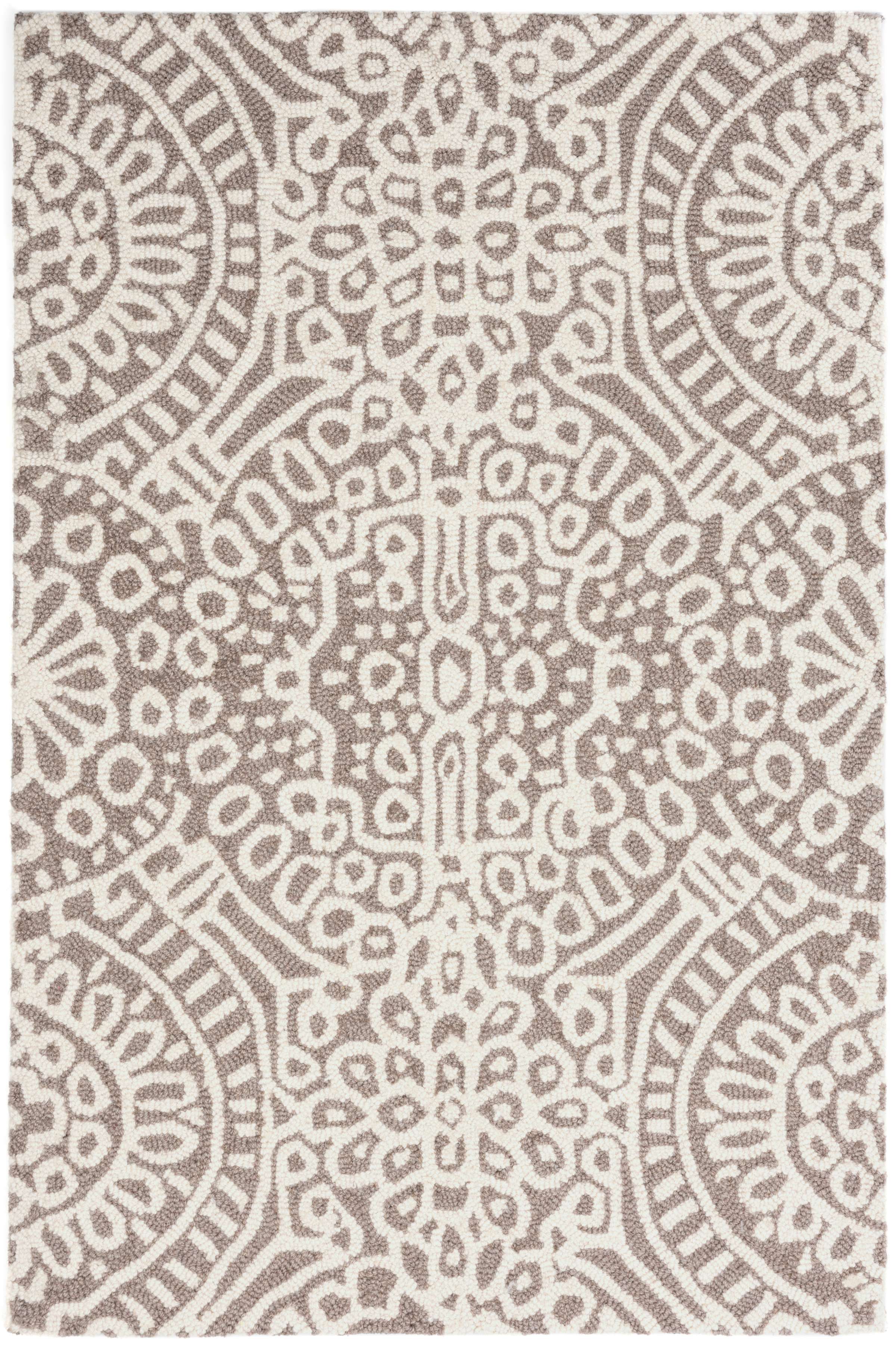 Temple Taupe Wool Micro Hooked Rug Dash & Albert