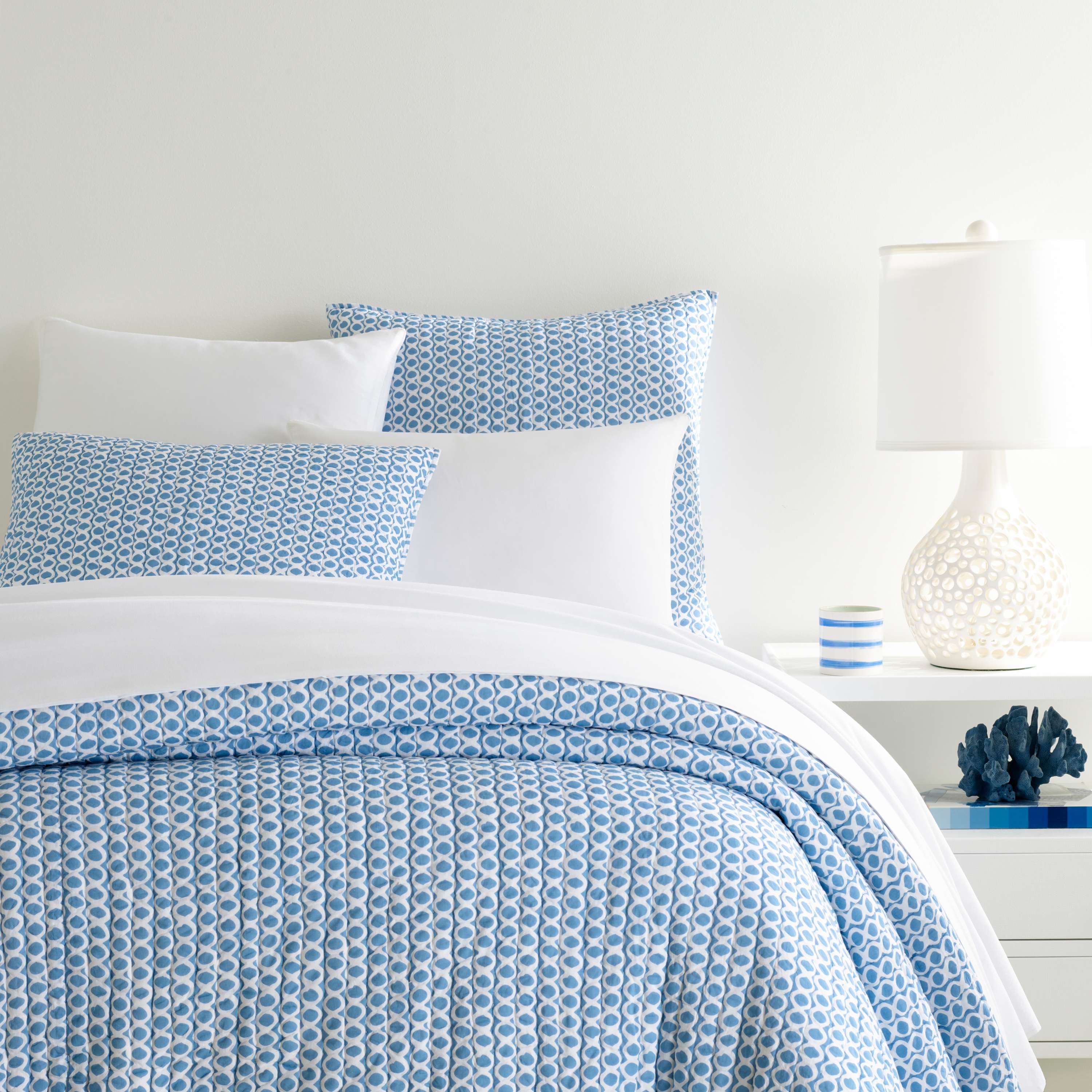 blue cotton quilt