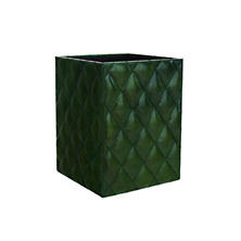 Watson Leather Evergreen Wastebasket