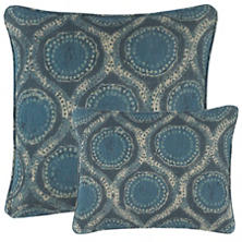 Willowleaf Linen Blue Decorative Pillow