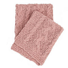 Yarn Bomb Knit Slipper Pink Throw